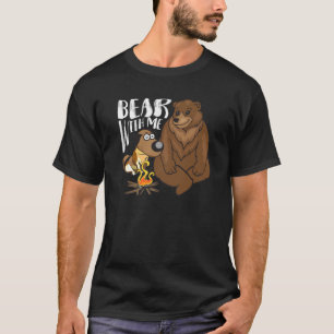 Camiseta Urso Engraçado Comigo Para Campers Ou Entusiasmo E