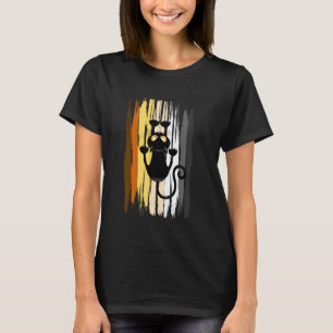 Camiseta Urso Engraçado Orgulho Gato Preto Marcas de Arranh
