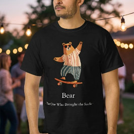 Camiseta Urso Engraçado Que Trouxe os Lanches