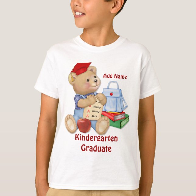 Camiseta Urso Escolar - Formando de jardim de infância (Frente)