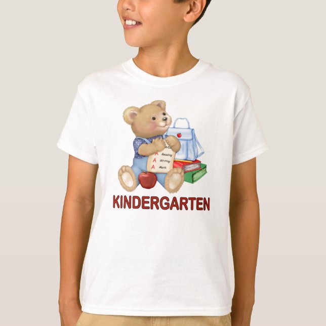Camiseta Urso Escolar - Jardim de Infância (Frente)