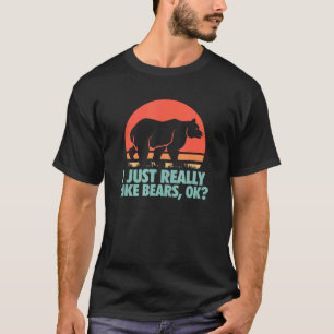 Camiseta Urso Eu Gosto Muito De Ursos Ok Retro
