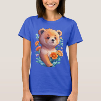Camiseta Urso Floral