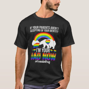 Camiseta Urso Fofo Agora Eu Sou Seu Pai Abraço De Pai Gratu