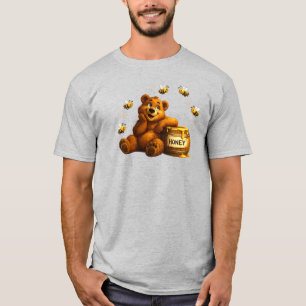 Camiseta Urso Fofo com Mel & Abelhas Felizes