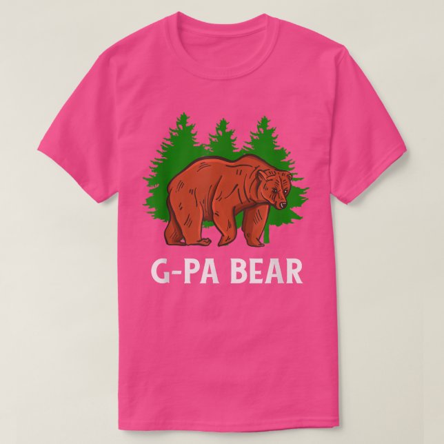 Camiseta Urso G-PA para o Avô, Avô, Grande (Frente do Design)