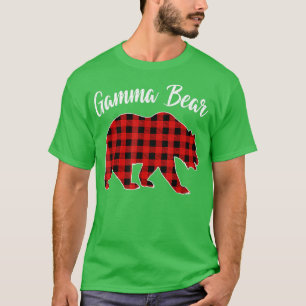 Camiseta Urso Gama Xadrez Vermelho Correspondendo à Família