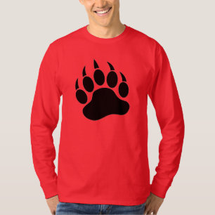 Camiseta URSO GAY Impressão de garra/patas de urso preto n