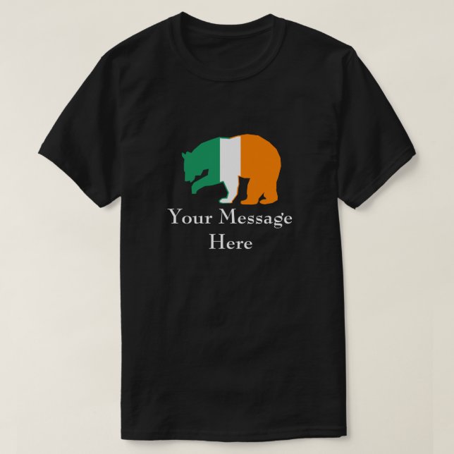 Camiseta Urso Gay irlandês (Frente do Design)