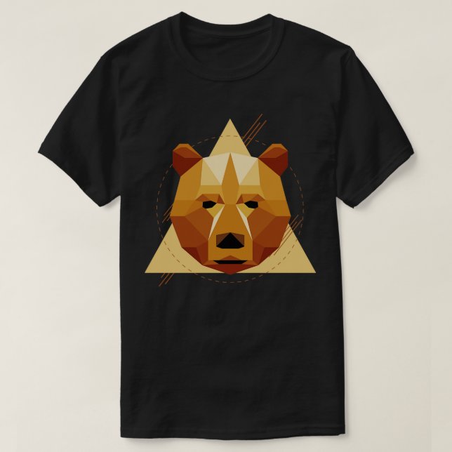 Camiseta Urso geométrico (Frente do Design)