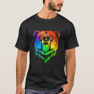 Camiseta Urso Geométrico Lgbt Arco-Íris Orgulho gay Urso Ma