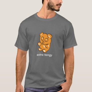 Camiseta urso gomoso alaranjado t escuro