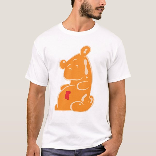 Camiseta Urso gomoso grávido (Frente)
