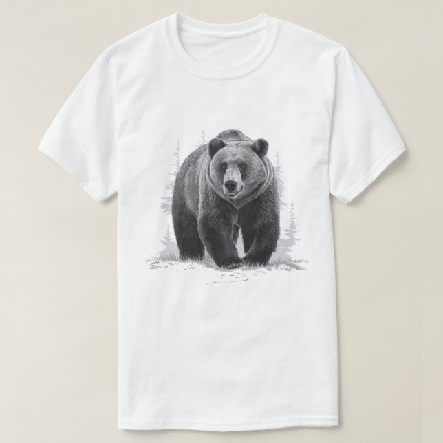 Camiseta Urso Grizzly (Frente do Design)
