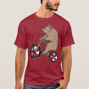 Camiseta Urso Grizzly a Andar a BMX Bike Motocross