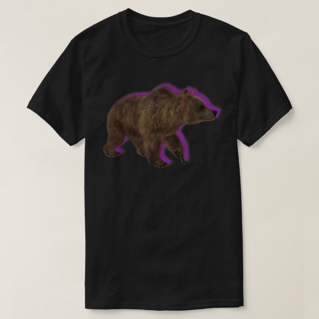 Camiseta Urso Grizzly Andando (Frente do Design)