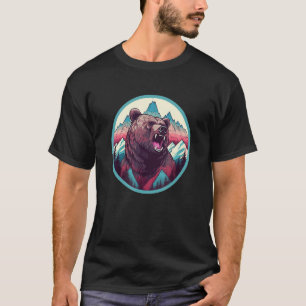 Camiseta Urso Grizzly ao ar livre do Alasca caçando caminhõ