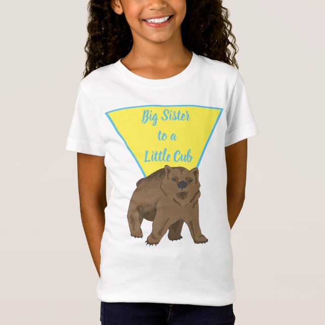 Camiseta Urso Grizzly da Irmã Maior (Frente)