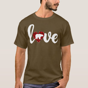 Camiseta Urso Grizzly Lover Buffalo Xadrez Amor Urso Grizzl