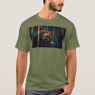 Camiseta Urso Grizzly na Floresta