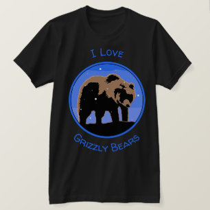 Camiseta Urso Grizzly no inverno - Arte original sobre a vi