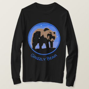 Camiseta Urso Grizzly no inverno - Arte original sobre a vi