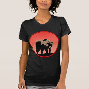 Camiseta Urso Grizzly no Sunset - Arte original sobre a vid