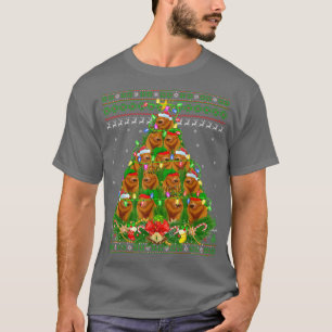 Camiseta Urso Grizzly Urso Cinza de Iluminação Xmas Urso Ci