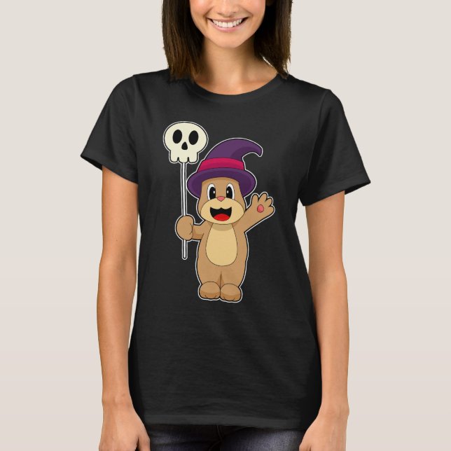 Camiseta Urso Halloween Bruxa Fantasma (Frente)