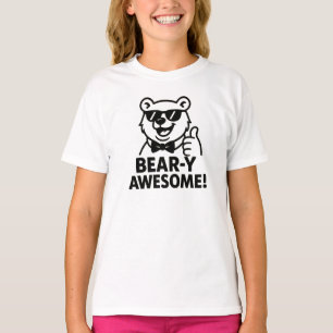Camiseta Urso Incrível Gráfico de Urso Divertido