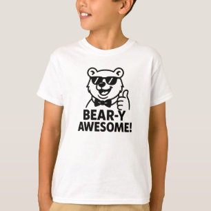 Camiseta Urso Incrivelmente Legal e Divertido Gráfico