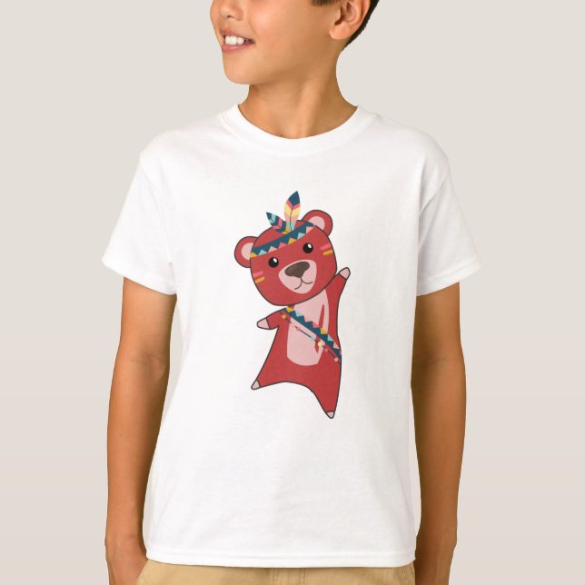 Camiseta Urso Indiano Fashing Ursinho Feather Cuja Pena É F (Frente)