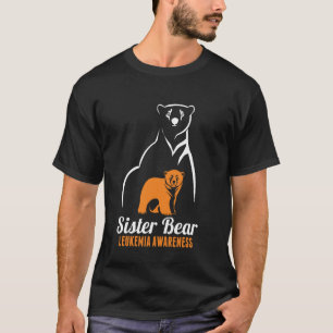 Camiseta Urso Irmã Conscientização sobre Leucemia Mulheres