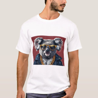 Camiseta Urso Koala legal Em Óculos De Sol Com Fundo