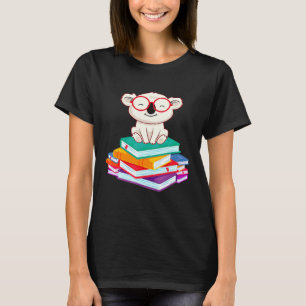 Camiseta Urso Koala Lendo Livros Minhoca de Livro Koala