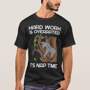 Camiseta Urso Koala Preguiçoso Ama Dormir Cochilar Hora do 