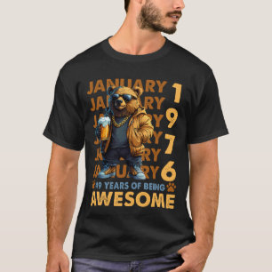 Camiseta Urso Legal Incrível De 49 Anos Desde Janeiro De 19