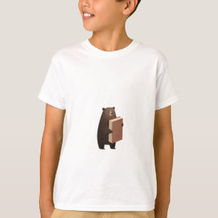Camiseta Urso Lendo Livro Crianças