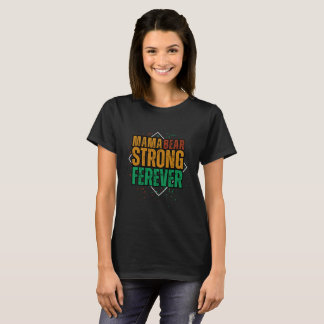Camiseta Urso-mãe Colorido Retro