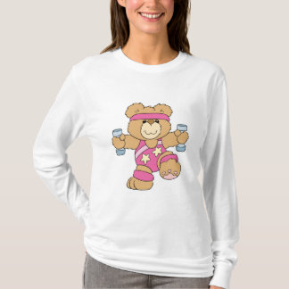 Camiseta Urso Malhação de exercício bonito