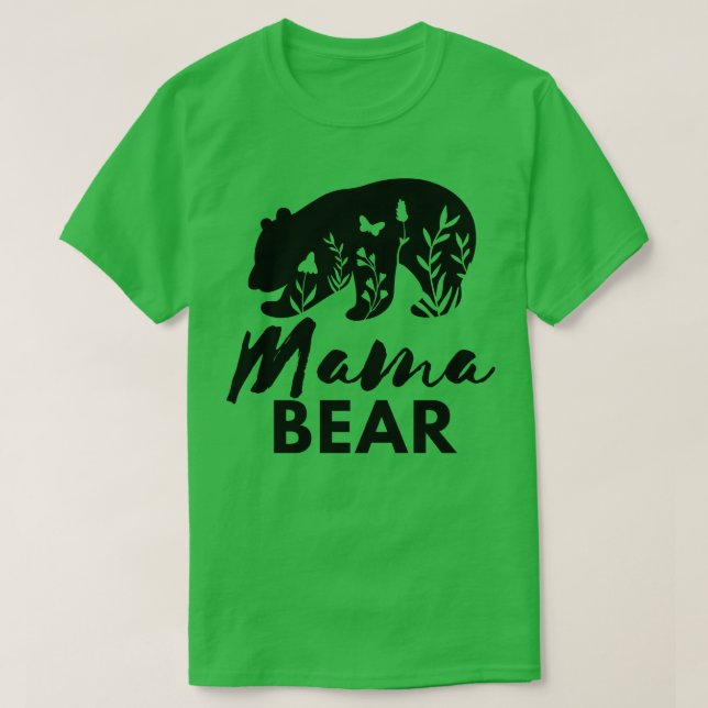 Camiseta Urso Mamãe Com Flores 1 (Frente do Design)