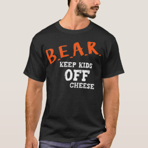 Camiseta Urso Mantém Crianças Fora De Queijo Sul