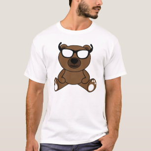 Camiseta Urso marrom legal com tshirt dos óculos de sol