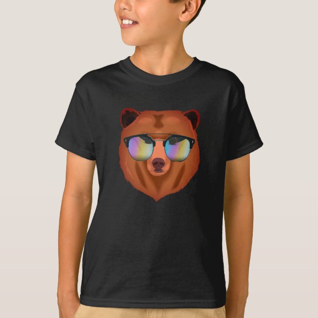 Camiseta Urso Marrom Super Legal em óculos escuros (Frente)