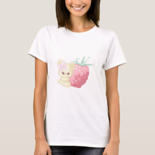 Camiseta Urso minúsculo de Cutie da framboesa