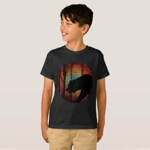 CAMISETA URSO NA FLORESTA VINTAGE