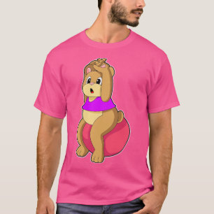 Camiseta Urso na Malhação com a bola de Exercício