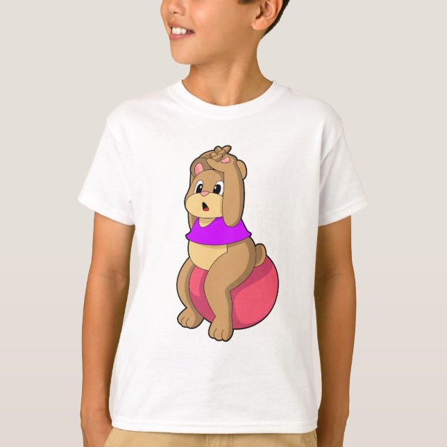 Camiseta Urso na Malhação com a bola de Exercício.PNG (Frente)