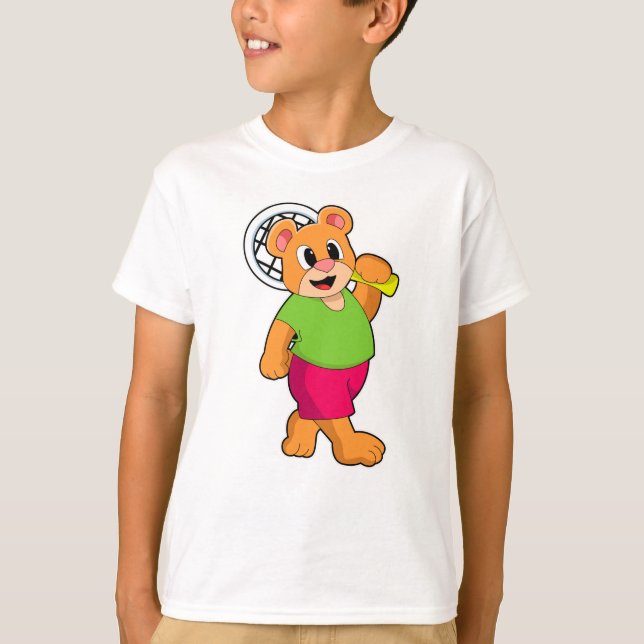 Camiseta Urso na Tênis com suporte Tênis (Frente)