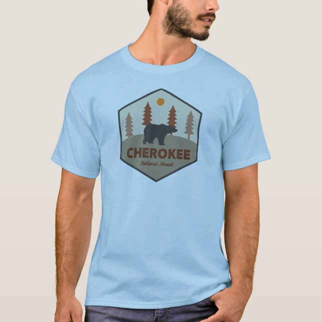 Camiseta Urso Nacional da Floresta Nacional Cherokee (Frente)